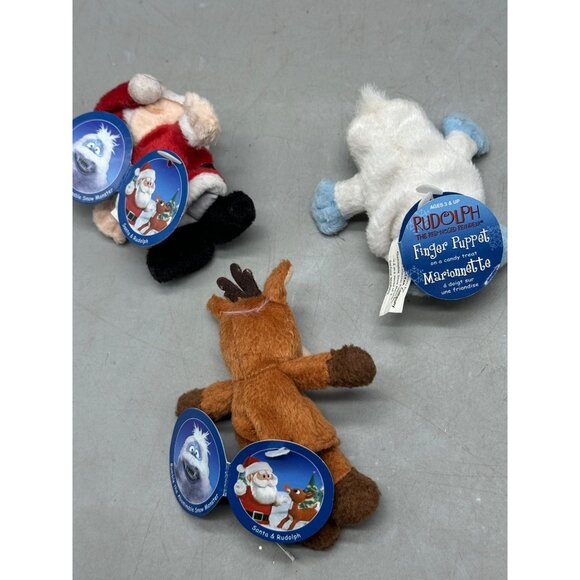 Rudolph set of 3 Island of misfit toys plush finger puppets Santa Bumble READ - Picture 6 of 9